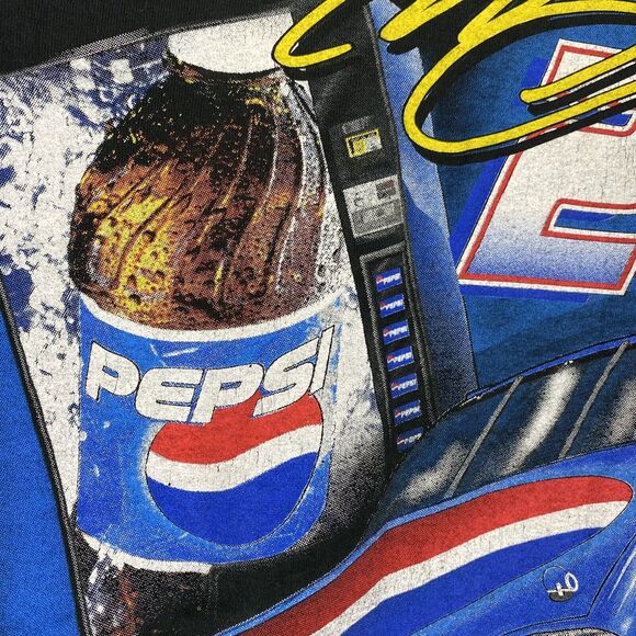 Vtg Chase T Shirt Size XL Black Jeff Gordon 24 Pepsi Right On Track Double Sided - Picture 6 of 16
